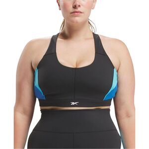 Reebok Womens Plus Size Colorblocked Racerback Bra, NWT